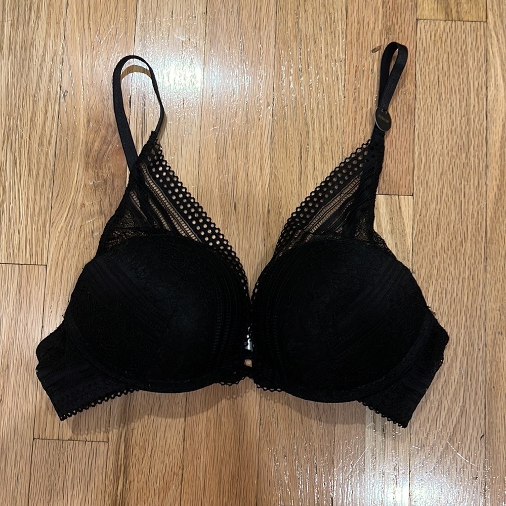 New Look lace bralette push up padded bra in black NWT